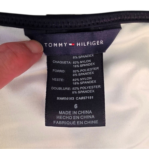 Tommy Hilfiger Navy and White Striped One Piece Swimsuit Sz 6 NEW - Picture 9 of 13